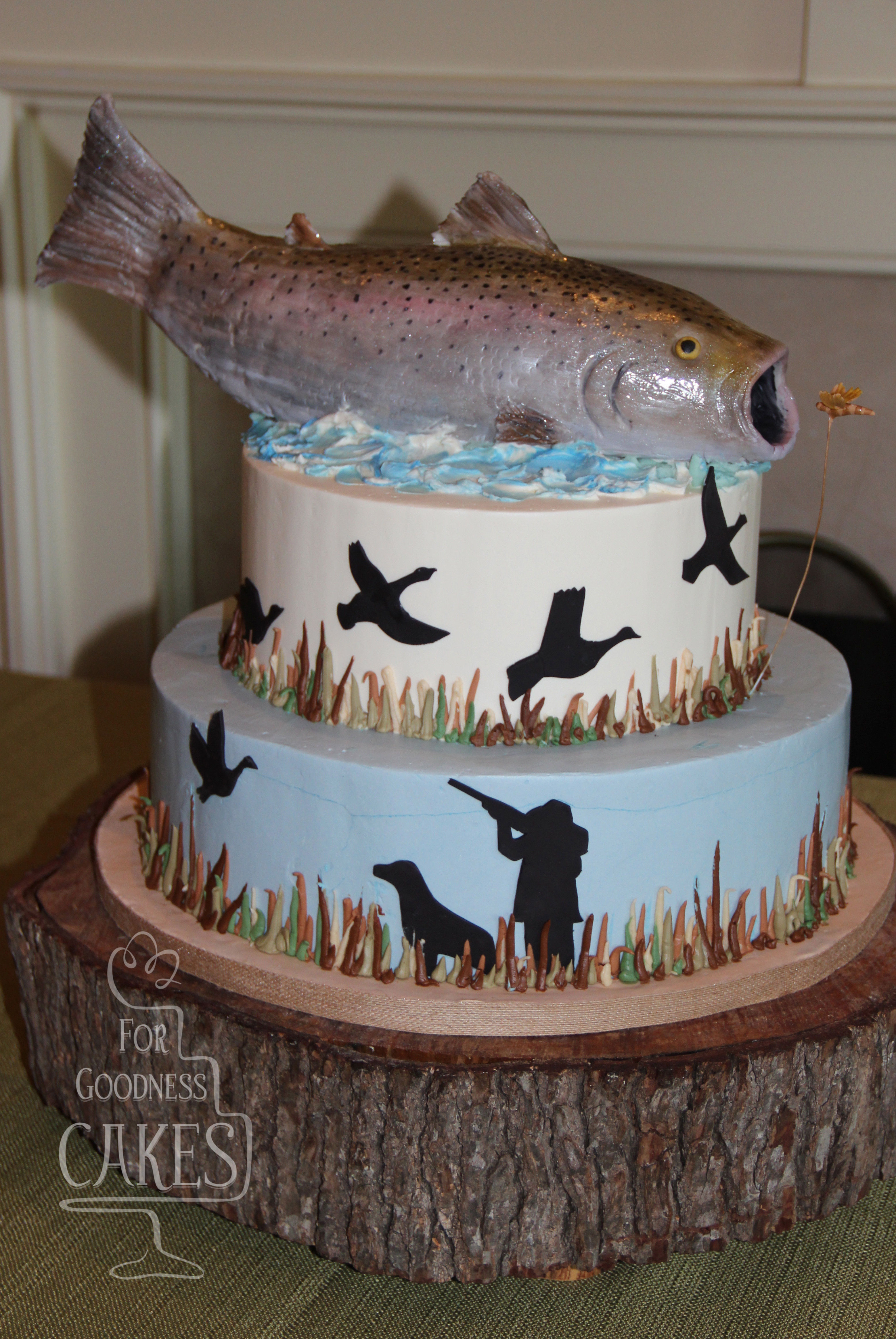 Fishing Hunting CAke – For Goodness Cakes of Charlotte